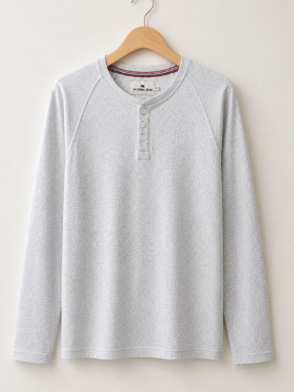 The Normal Brand Everyday Henley Men’s Medium Tall Gray Long Sleeve Shirt NWOT